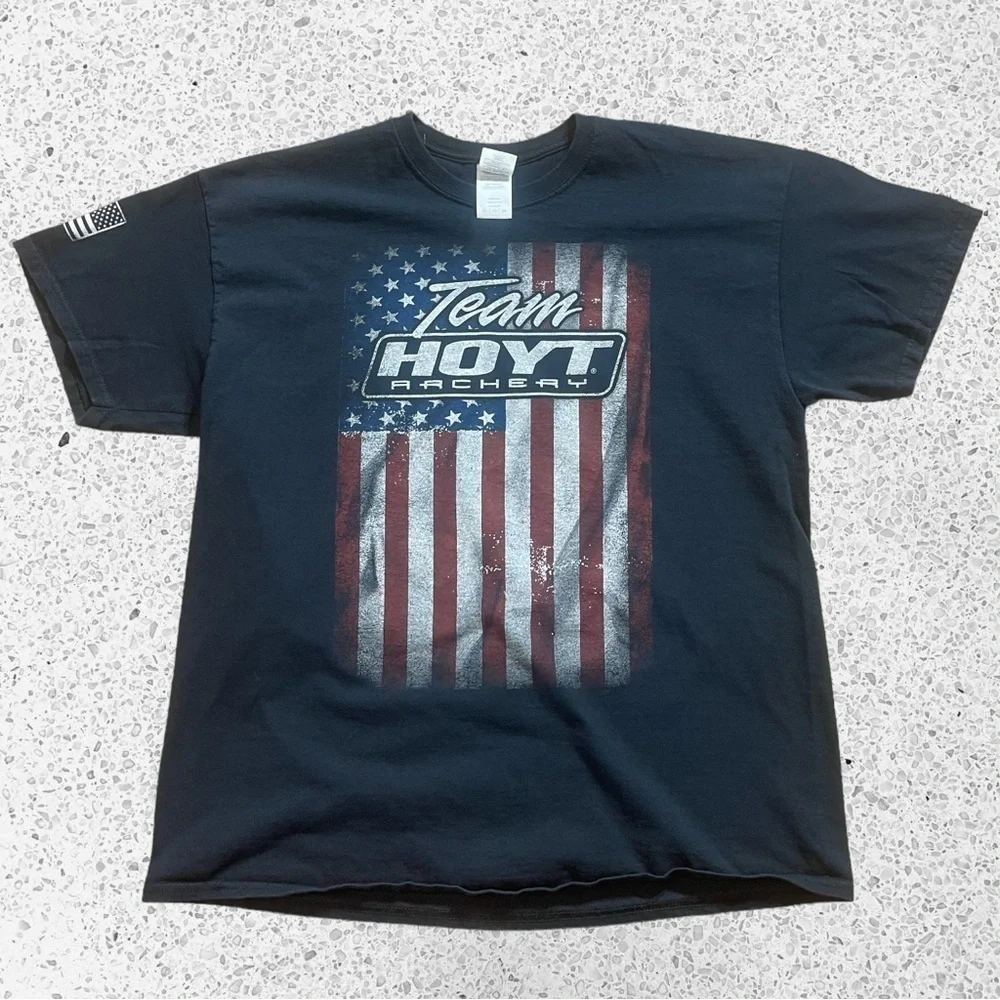 Hoyt bow hunting archery work wear utility black t shirt men’s XL - Picture 3 of 5